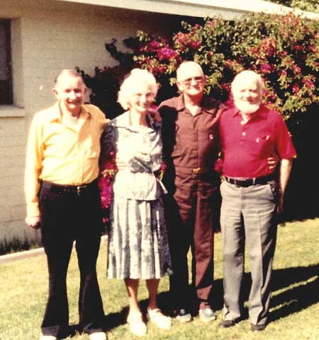 Alva, Mildred, Frank, and Herb in 1983
